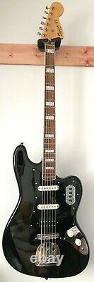 Modified Black Fender Squier Classic Vibe Bass VI with Custom Humbucker