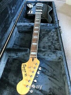 Modified Black Fender Squier Classic Vibe Bass VI with Custom Humbucker