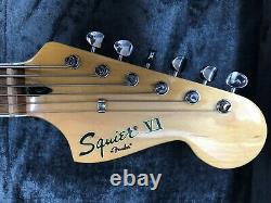 Modified Black Fender Squier Classic Vibe Bass VI with Custom Humbucker