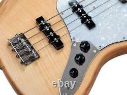 Monoprice Indio Jamm Flamed Maple Electric Bass Natural, With Gig Bag