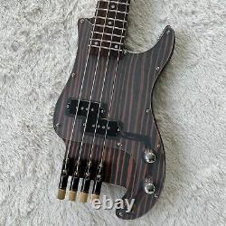 Musoo brand electric bass headless bass zebra wood body 4 string