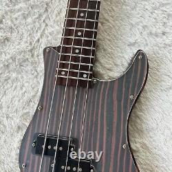 Musoo brand electric bass headless bass zebra wood body 4 string