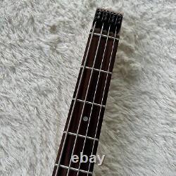 Musoo brand electric bass headless bass zebra wood body 4 string