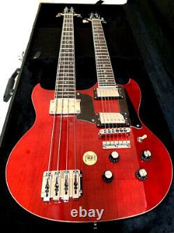 NEW 4/6 STRING EBS-1250 Bass/Guitar STYLE DOUBLENECK ELECTRIC GUITAR & HARD CASE