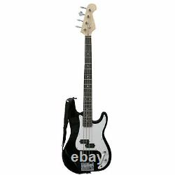 NEW! PB Precision Style Black 4 String Electric Bass Guitar & 15W Amp