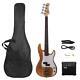 New Electric Bass Guitar With 20w Amp Speaker Bag Strap Wrench Tool Kit Full Set