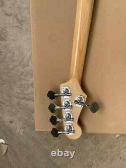 New Jazz Electric Bass Guitar Sunburst 5 String Ash Wood Body Active Pickup