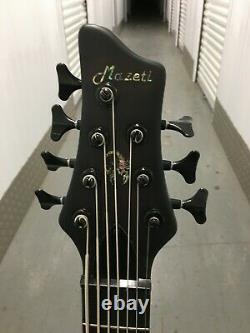 New MAZETI WTHB 7 String Bass guitar, Walnut Ebony Body, Active/Passive, Black