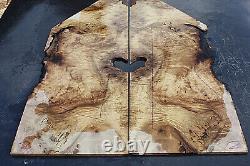 OREGON MYRTLE BURL bass / electric guitar bookmatched drop top sets