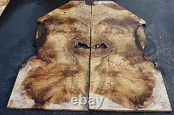 OREGON MYRTLE BURL bass / electric guitar bookmatched drop top sets