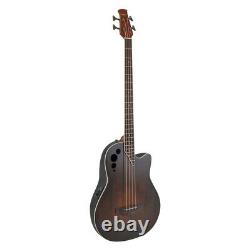 Ovation Applause Acoustic Electric Bass Guitar Cutaway, Honeyburst Satin