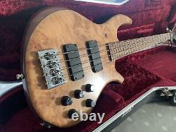 Overwater Perception Deluxe Plus four string Fretted bass Including Hiscox Case