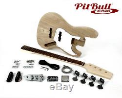 Pit Bull Guitars JBA-4 Electric Bass Guitar Kit (Ash Body)