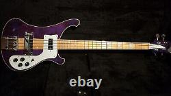 Purple Poplar Burl Bass Guitar Neck Through 34 inch scale 20 Frets