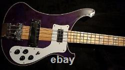 Purple Poplar Burl Bass Guitar Neck Through 34 inch scale 20 Frets