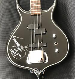 Rare Gene Simmons Punisher Black Electric Bass Guitar with Hard Case
