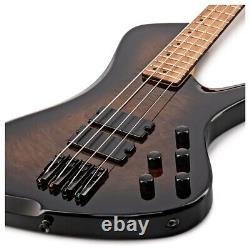 RedSub Coliseum Bass Guitar Black Burl Burst