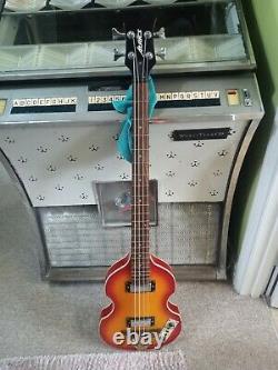 Replica Hofner Violin Sunburst Base Guitar. ATRICS