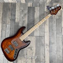 Revelation RBN'Quilted Maple' 4-String Electric Bass, Entwisle Pickups, NEW