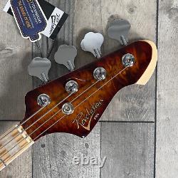 Revelation RBN'Quilted Maple' 4-String Electric Bass, Entwisle Pickups, NEW