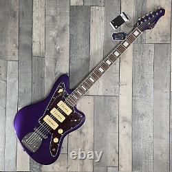 Revelation RJT-60 B 6-String Electric Bass Guitar, (Baritone) Vibrant Purple