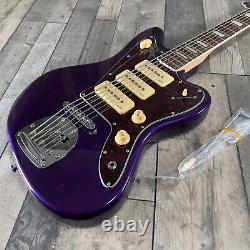 Revelation RJT-60 B 6-String Electric Bass Guitar, (Baritone) Vibrant Purple