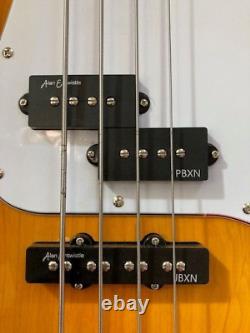 Revelation RPJ-77F Fretless PJ Bass Sunburst New Rare