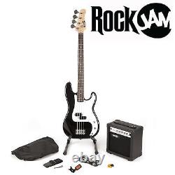 RockJam RJBG01 Full Size Electric Bass Guitar Kit with Amplifier Tuner Stand Bag