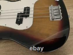 Rock Jam Electric Bass Guitar Fantastic Sunburst Colour With Lead, Bag, Strap
