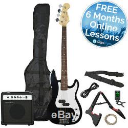 Rocket Electric Bass Guitar Pack Black