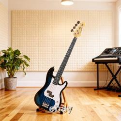 SPORTNOW 4 String Full Size Electric Bass Guitar for Beginner with Amp, Blue