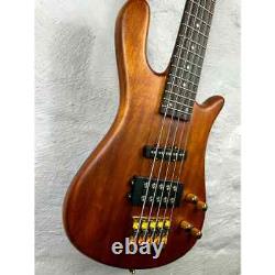 SX 5 String Bass Guitar Arched Body in Natural