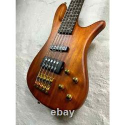 SX 5 String Bass Guitar Arched Body in Natural