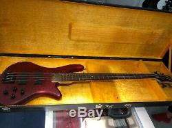 Schecter Custom 4 Electric Bass Guitar Vampire Red with Hard Sell Case