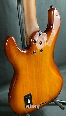 Schecter P-4 Exotic Zebrawood 4-String Bass Guitar Fade Vintage Sunburst Finish