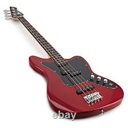 Seattle Bass Guitar by Gear4music Gala Red