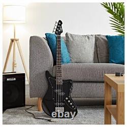 Seattle Short Scale Bass Guitar by Gear4music Black