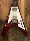 Secondhand Gibson Flying V Bass Guitar In Cherry 2012 With Case