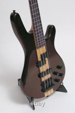 Shine Electric Bass Guitar 4 String Through Neck Fusion Style Pickups Brown Z54