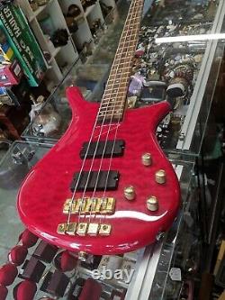 Shine Electric Bass Guitar 4 String cherry colors UK post