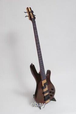 Shine SBT404 4 String Electric Bass Guitar Through Neck Fusion Style Brown Y-33