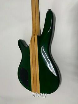 Shine SBT404 4 String Electric Bass Guitar Through Neck Fusion Style Green