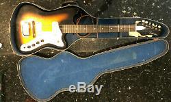 Silvertone Electric Guitar 60s Vintage with Case