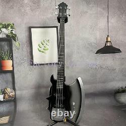 Solid Body 4 Strings Axe Style Electric Bass Guitar Free Ship Rosewood Fretboard