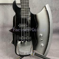 Solid Body 4 Strings Axe Style Electric Bass Guitar Free Ship Rosewood Fretboard