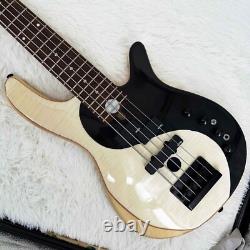 Solid Body Gossip Electric Bass Guitar Rosewood Fretboard Black Part 3S Pickup