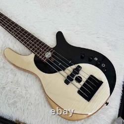 Solid Body Gossip Electric Bass Guitar Rosewood Fretboard Black Part 3S Pickup