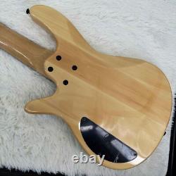 Solid Body Gossip Electric Bass Guitar Rosewood Fretboard Black Part 3S Pickup