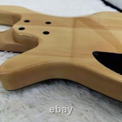 Solid Body Gossip Electric Bass Guitar Rosewood Fretboard Black Part 3S Pickup