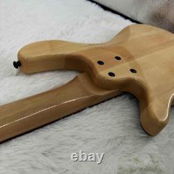 Solid Body Gossip Electric Bass Guitar Rosewood Fretboard Black Part 3S Pickup